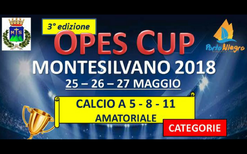Scopri di più sull'articolo 3ª OPES CUP: Calcio a 5-8-11 amatoriale