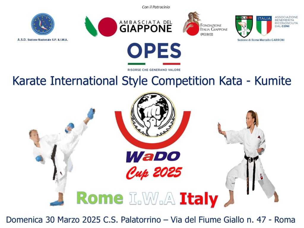 WaDO CUP 2025, appuntamento internazionale di karate il prossimo 30 marzo